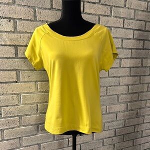 Vibrant Yellow Fitted Short Sleeve Tee